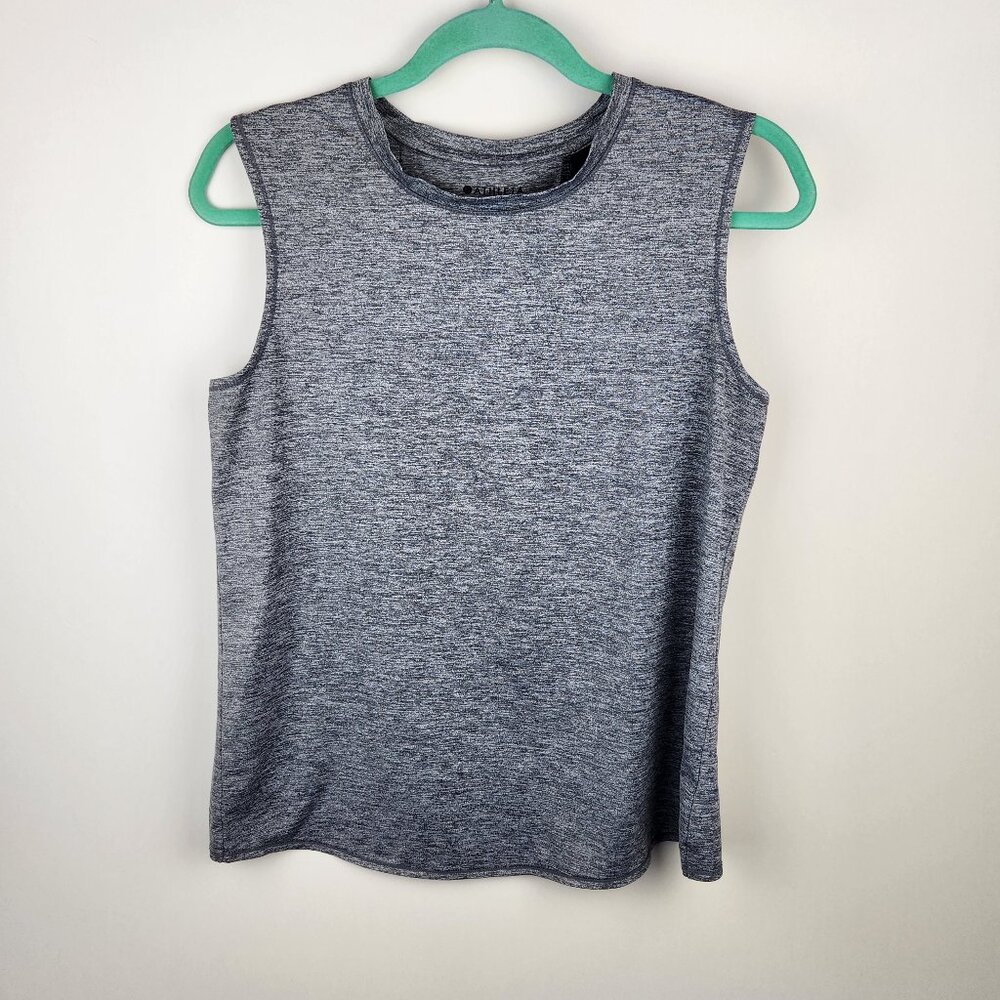 Athleta Sunlover Tulip Back Muscle Tank Top Heather Gray sz S
